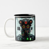 Robot 5 zwarte mok met twee tinten (Links)