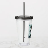 Robot 5 zwarte rook acryl tumbler acryl drinkbeker (Rechts)