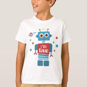 Robot 5th Birthday T-shirt