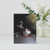 ROBOT - 7 soucoupes carte postale (Debout devant)