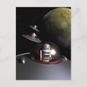 ROBOT - 7 soucoupes carte postale (Devant)