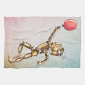Robot À La Recherche D'Un Balloon Rouge Serviette  (Horizontal)