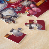 Robot Aangepaste Kindernaam Valentijnsdag Puzzel (Zijkant)