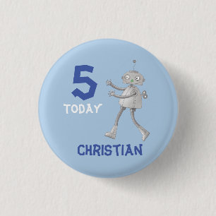Robot age Badge Ronde Button 3,2 Cm