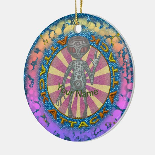 Robot Alien Attack Ornament (Links)