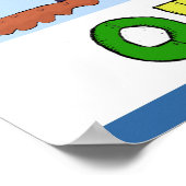 Robot Alphabet van Jerry Hunt Poster (Hoek)