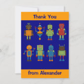 Robot Ami Carte Plate Personnalisée Merci  (Devant)