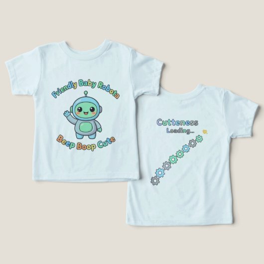 Robot Amusant Enfants Tendance (Design Recto & Verso)