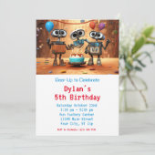 Robot Anniversaire Invitations Téléchargement numé (Debout devant)