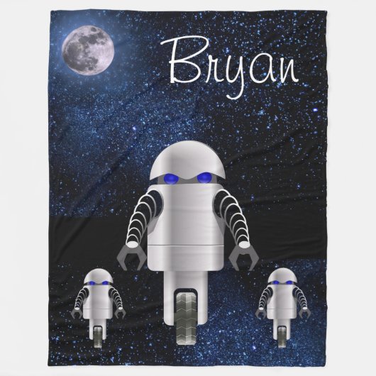 Robot Army Fleece Blanket Deken (Voorkant)