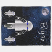 Robot Army Fleece Blanket Deken (Voorkant (Horizontaal))