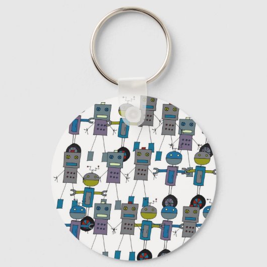 Robot Army Keyring Sleutelhanger (Voorkant)