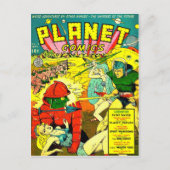 Robot Army Space Invasion Briefkaart (Voorkant)