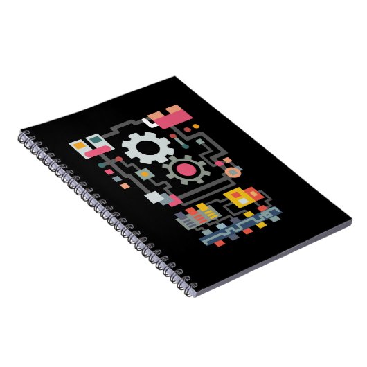Robot Artificial Intelligence Cute Engineer Notitieboek (Rechterzijde)