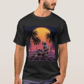 Robot at Rest in Neon Paradise T-shirt (Voorkant)