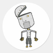 Robot Avec Stickers À Tête Ouverte (Devant)