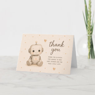 Robot Baby Shower Bedankt Kaart
