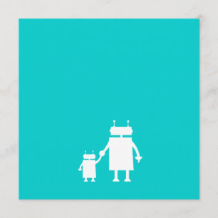 Robot Baby shower Invitation Kaart