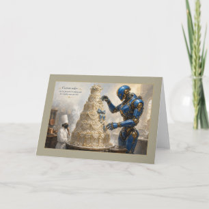 Robot Bakker Fantastische Trouwtaart Bestelling Kaart