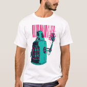 Robot Barcode Graffitti T-shirt (Voorkant)