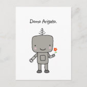 Robot Bedankt Domo Arigato Schattige Funny Geek Briefkaart (Voorkant)