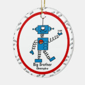 Robot Big Brother kerstversiering Keramisch Ornament (Links)