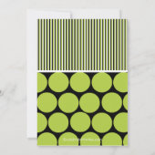 Robot Birthday Party Invitation Limoen/ Black Kaart (Achterkant)