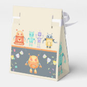 Robot Birthday Party kinder Bedankdoosjes (Achterkant)