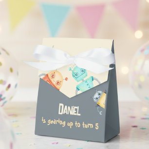 Robot Birthday Party kinder Bedankdoosjes