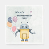 Robot Birthday Party kinder Servet (Voorkant)