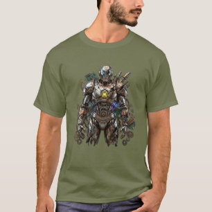 Robot Blindé Futuriste – T-Shirt Haute Technologie