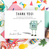 Robot boy Baby Shower - merci