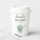 Robot boy Baby shower Papieren Bekers (Achterkant)