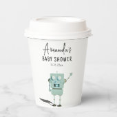 Robot boy Baby shower Papieren Bekers (Voorkant)