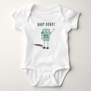 Robot boy Baby shower Romper