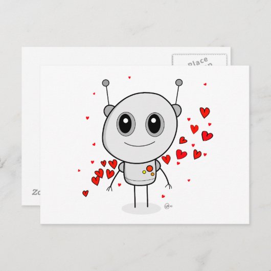 Robot cardiaque - Carte postale (Devant / Derrière)