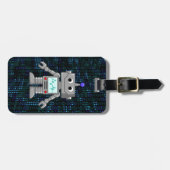 robot cartoon bagagelabel (Voorkant horizontaal)