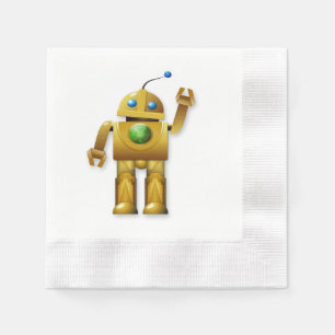 Robot cartoon servetten