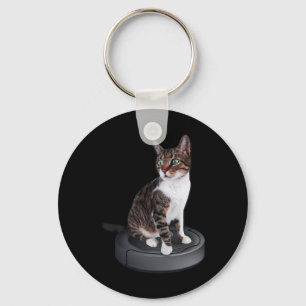 Robot Cat Stofzuiger Feline Animal Schattige Cat Sleutelhanger