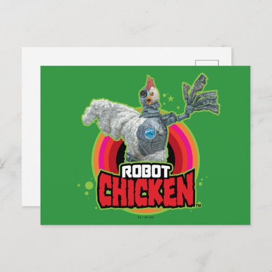 Robot Chicken Character Logo Briefkaart (Voorkant / Achterkant)