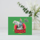 Robot Chicken Character Logo Briefkaart (Staand voorkant)