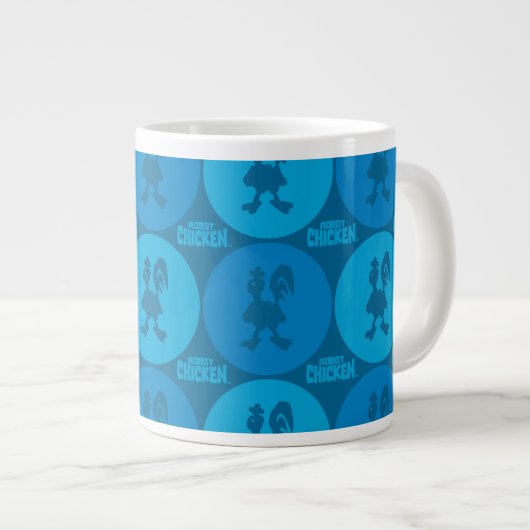 Robot Chicken Circle Pattern Extra Grote Beker (Voorkant rechts)