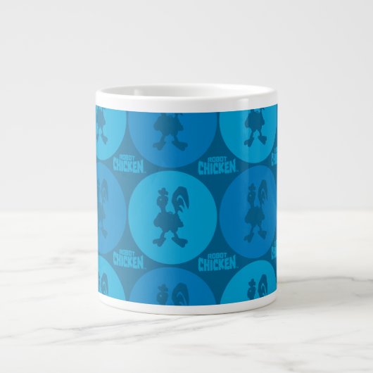 Robot Chicken Circle Pattern Extra Grote Beker (Voorkant)
