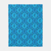 Robot Chicken Circle Pattern Fleece Deken (Voorkant)