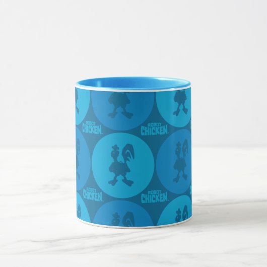 Robot Chicken Circle Pattern Mok (Midden)