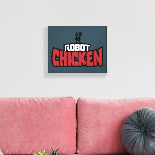 Robot Chicken Logo Canvas Afdruk (Insitu (Woonkamer))