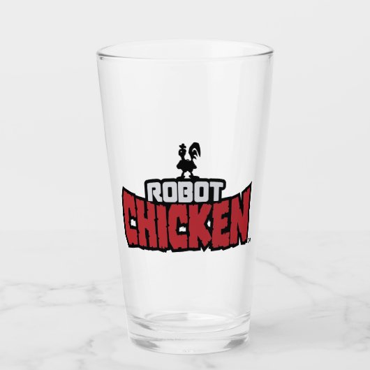 Robot Chicken Logo Glas (Voorkant)