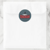 Robot Chicken Logo Ronde Sticker (Tas)