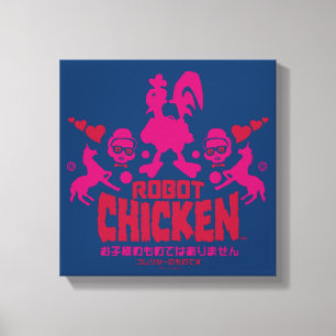 Robot Chicken Nerd Unicorn Graphic Canvas Afdruk