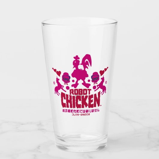 Robot Chicken Nerd Unicorn Graphic Glas (Voorkant)